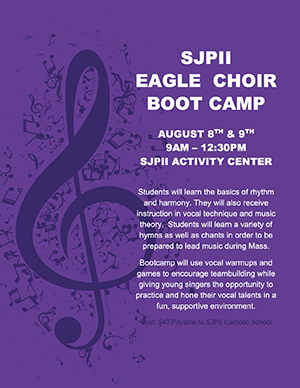 Eagle Choir Boot Camp flyer